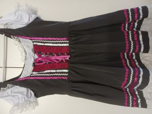 Adult Female Costumes to Hire - German Beerfest dress - Black with pink Detail 